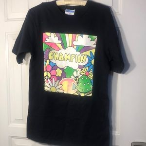 Champion Navy blue t-shirt / woman’s size small/never worn / tags attached